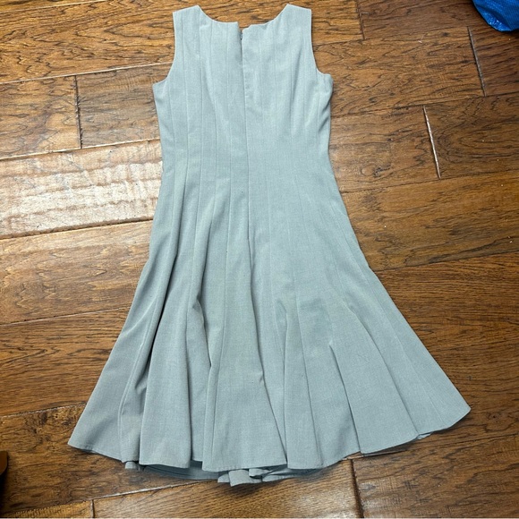 Calvin Klein light gray pleated midi dress - Picture 3 of 6